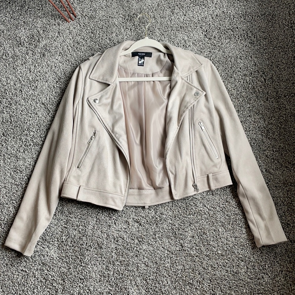 Forever21 suede cropped jacket